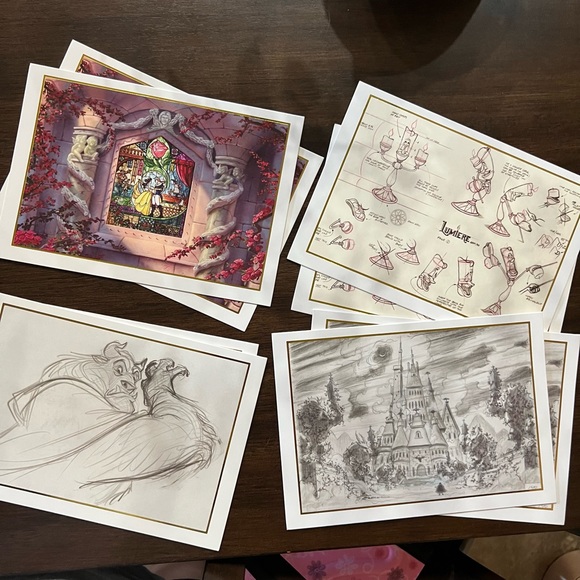 Walt Disney Archives Collection Beauty and The Beast Notecard Set - Picture 8 of 10